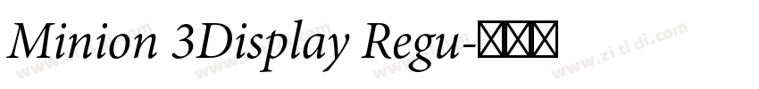 Minion 3Display Regu字体转换